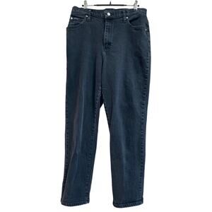 Vintage Black Denim Riders Straight Leg Denim Jeans - Size 12